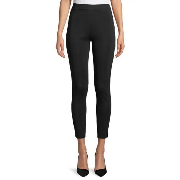 Tory Burch Women's Black Zip Pockets Stretch Vanner Slim Leg Ankle Pants Size 2 - Picture 1 of 7